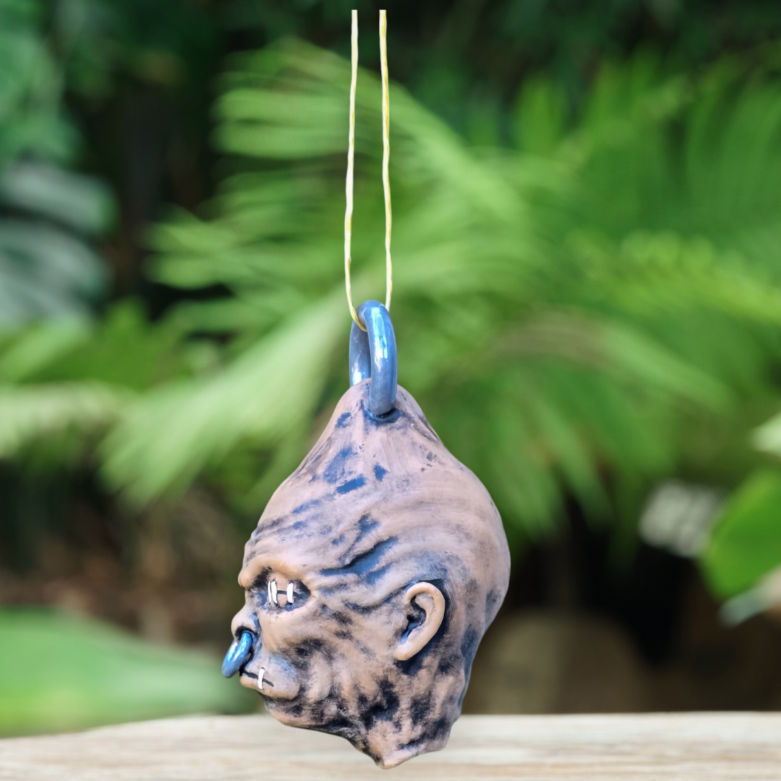 Mommy Shrunkenhead Pendant – Earthy Voodoo Head # 1