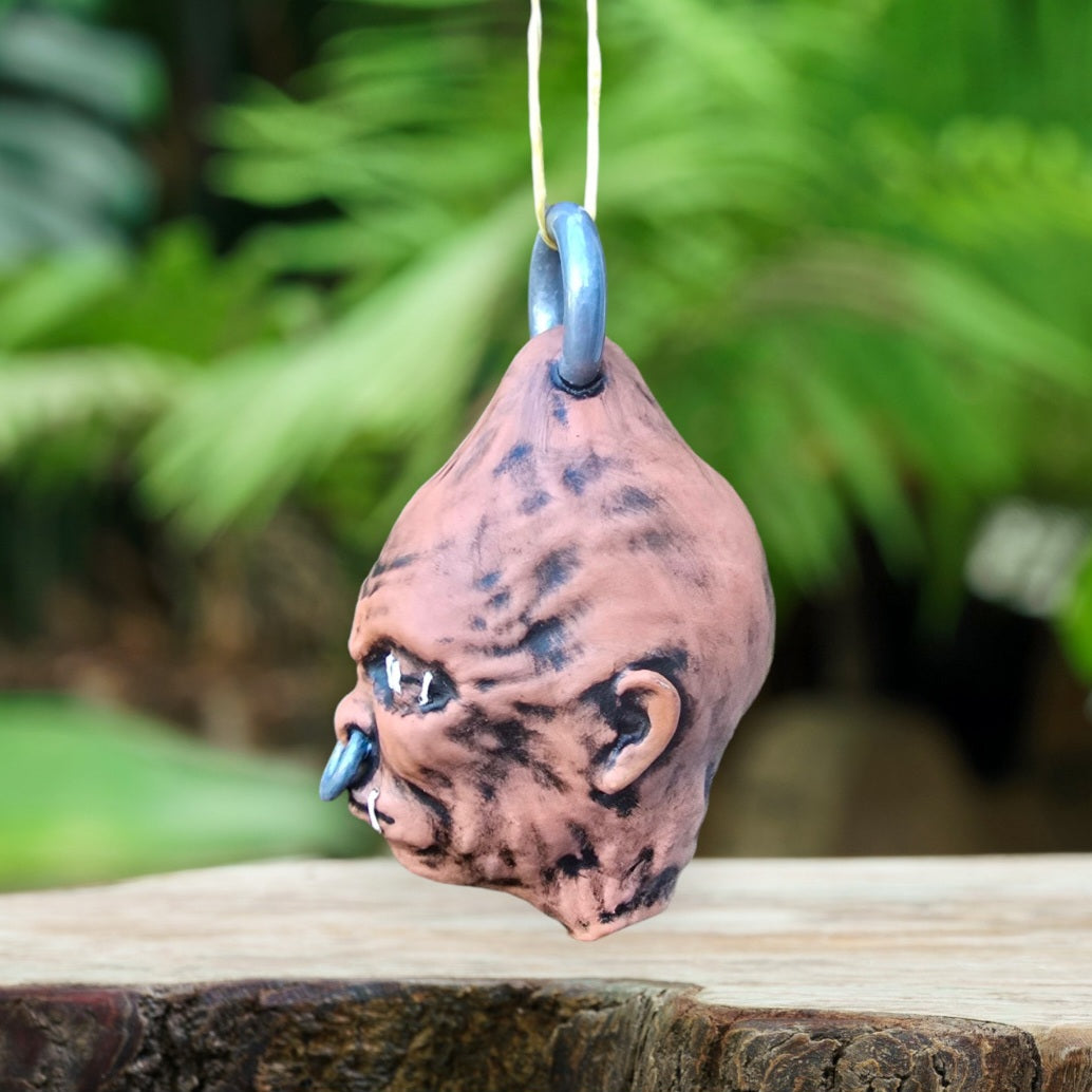 Mommy Shrunkenhead Pendant – Earthy Voodoo Head #3