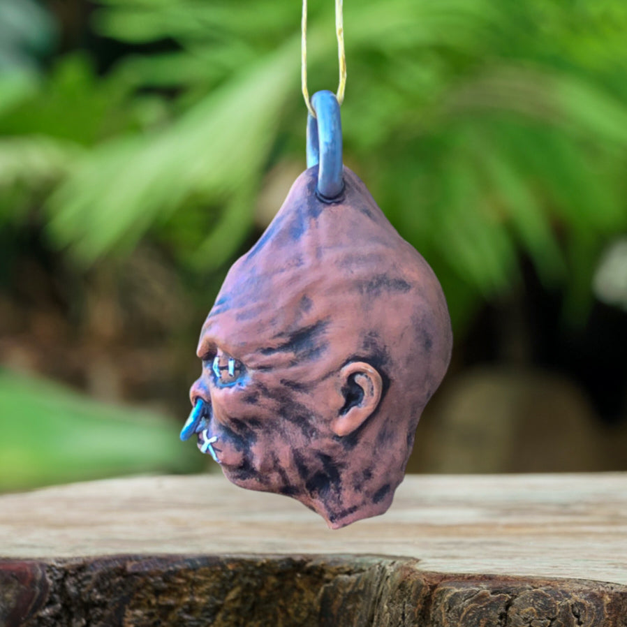 Mommy Shrunkenhead Pendant – Earthy Voodoo Head #4