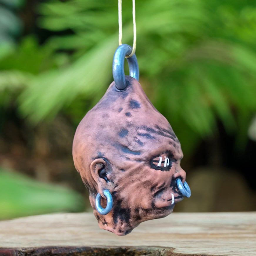Mommy Shrunkenhead Pendant – Earthy Voodoo Head #4