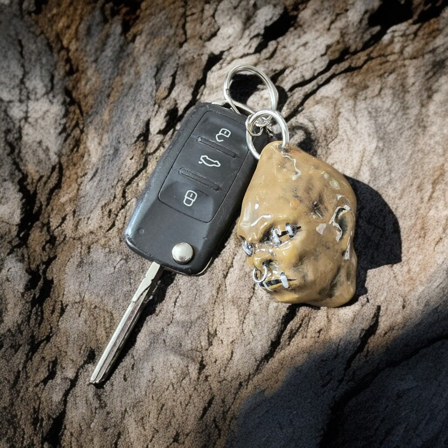 Kopf des Vergessenen – Schrumpfkopf-Schlüsselanhänger # 4