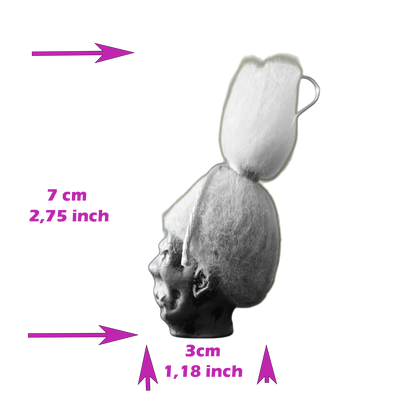 Shrunken Head Earrings – Bubblegum Pink Stitched
