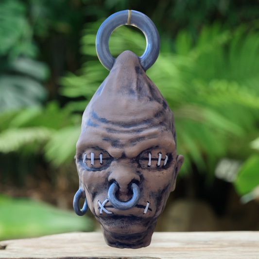 Mommy Shrunkenhead Pendant – Earthy Voodoo Head # 1