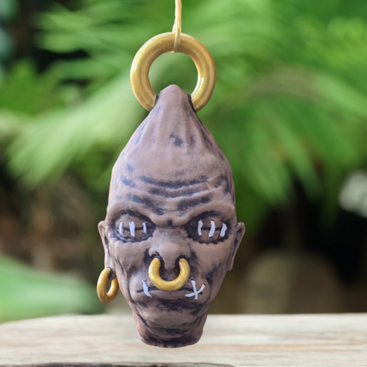 Mommy Shrunkenhead Pendant – Earthy Voodoo Head # 2