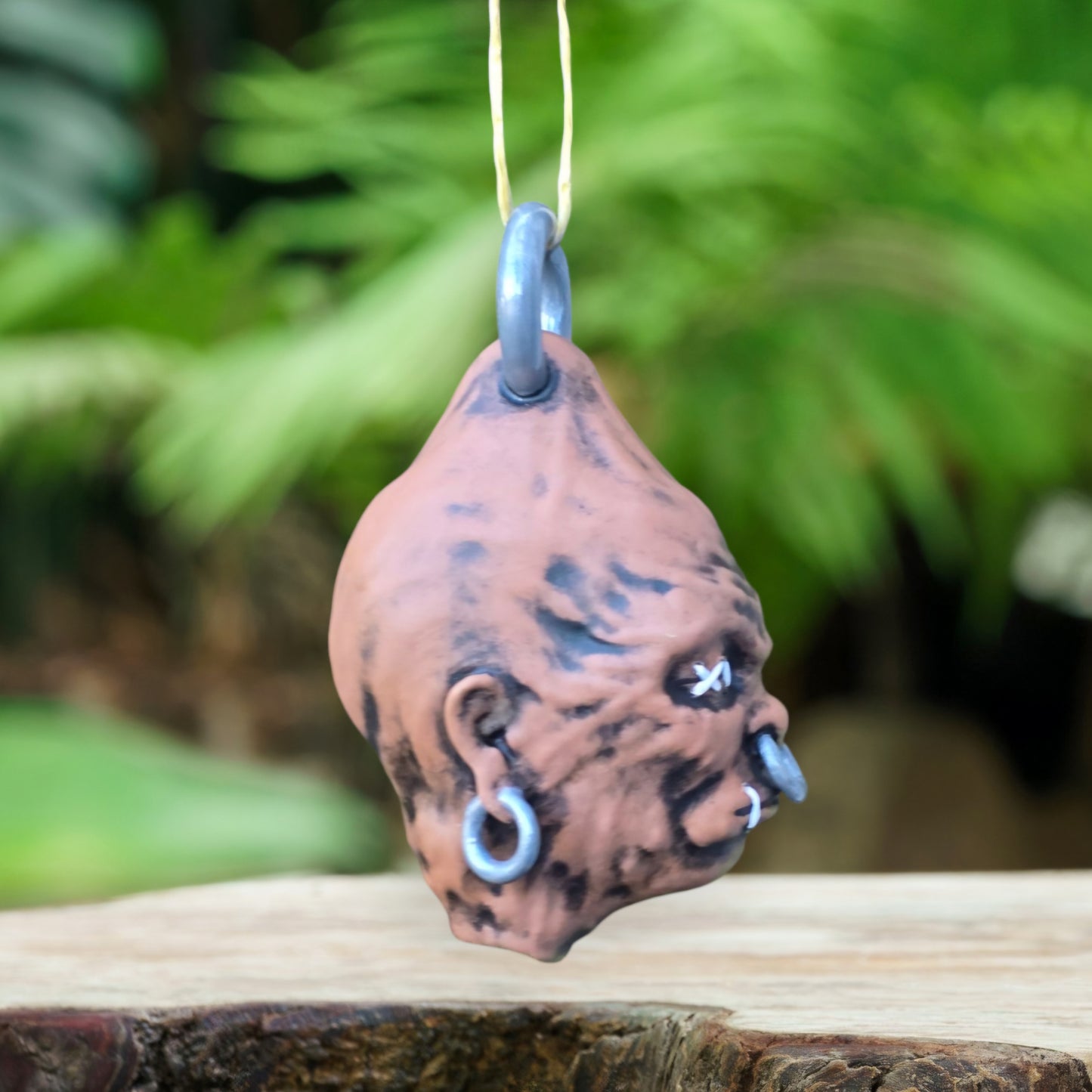 Mommy Shrunkenhead Pendant – Earthy Voodoo Head #3