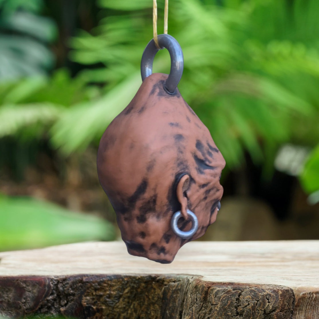 Mommy Shrunkenhead Pendant – Earthy Voodoo Head #3