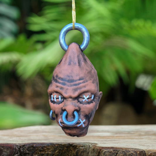 Mommy Shrunkenhead Pendant – Earthy Voodoo Head #4